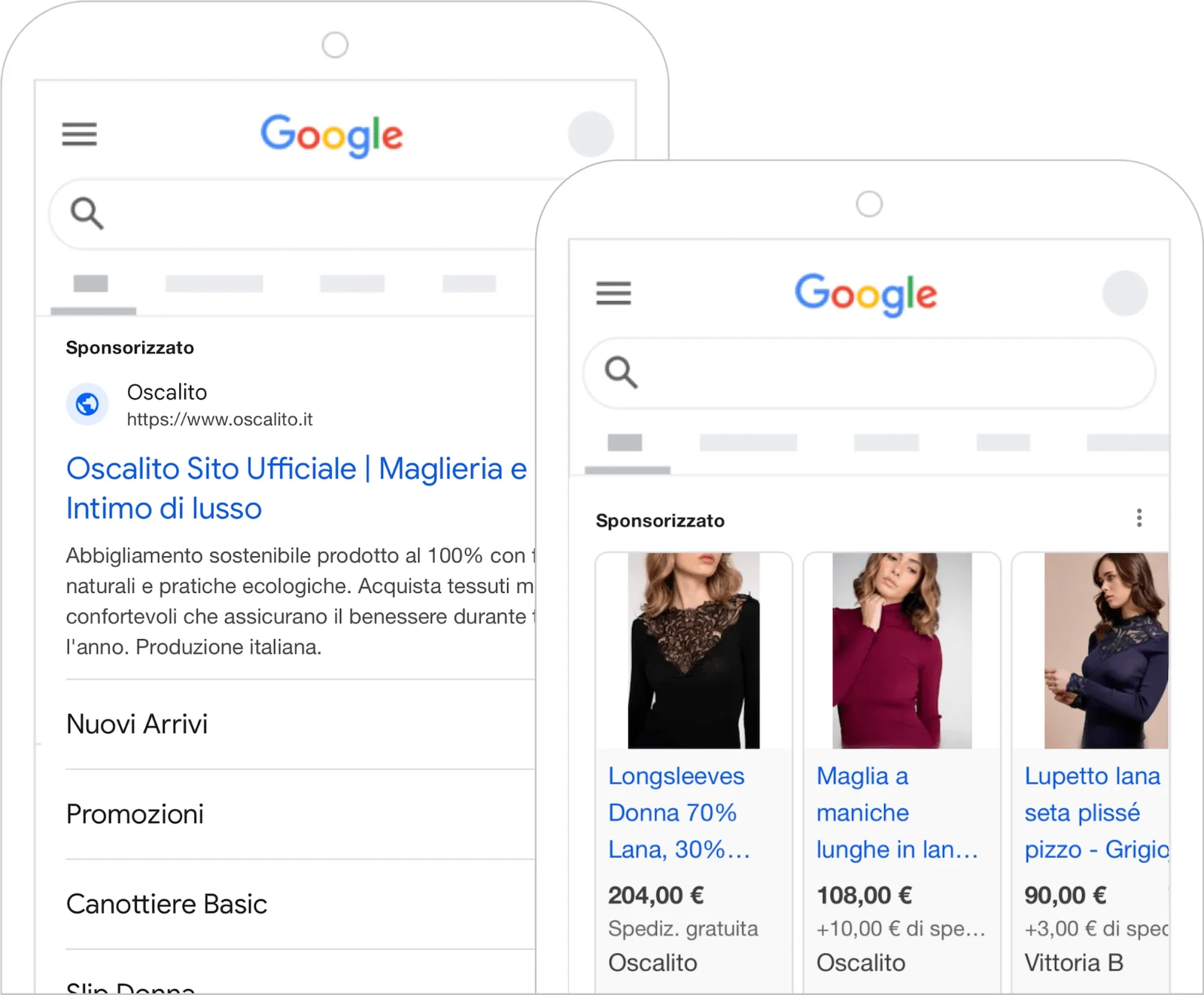 Annunci Google Ads Oscalito