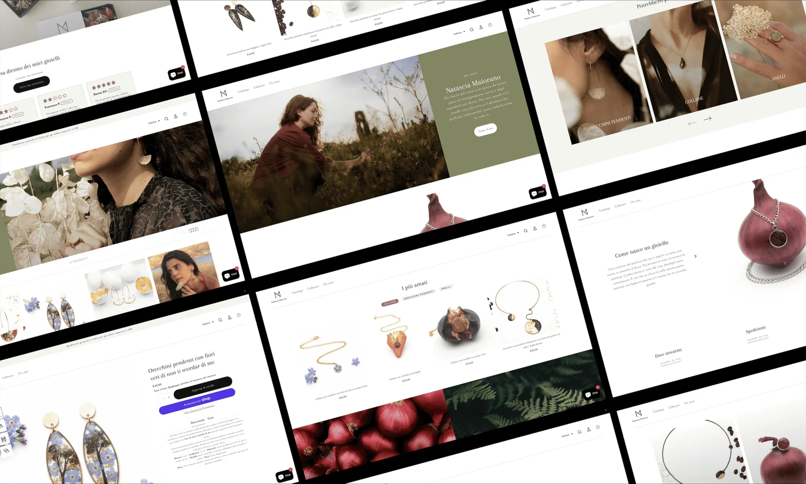 Pagine del nuovo eCommerce Natascia Maiorano